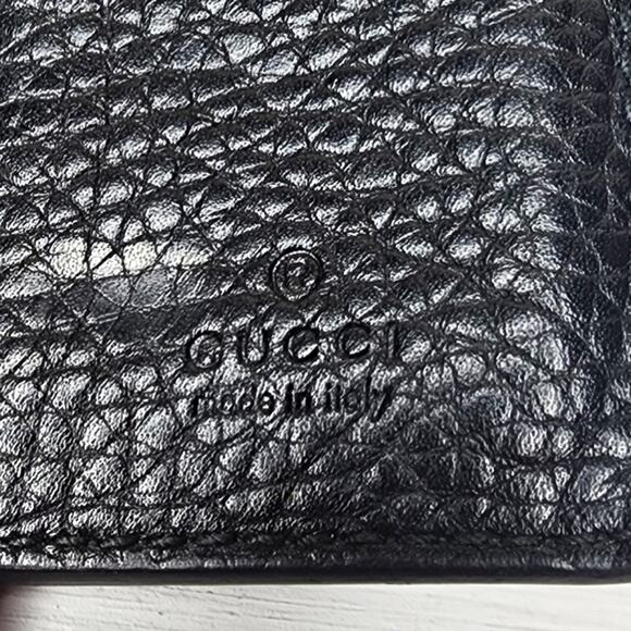 Gucci Black Pebbled Leather Silver Six Key Holder EUC - Picture 6 of 16